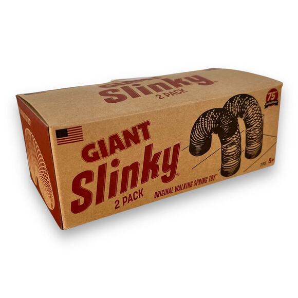 Slinky 75th Anniversary Giant Metal Walking Toy Set of 2 Open Box Classic - Picture 6 of 7
